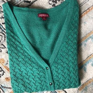 Merona Holiday Sparkly Green Cardigan